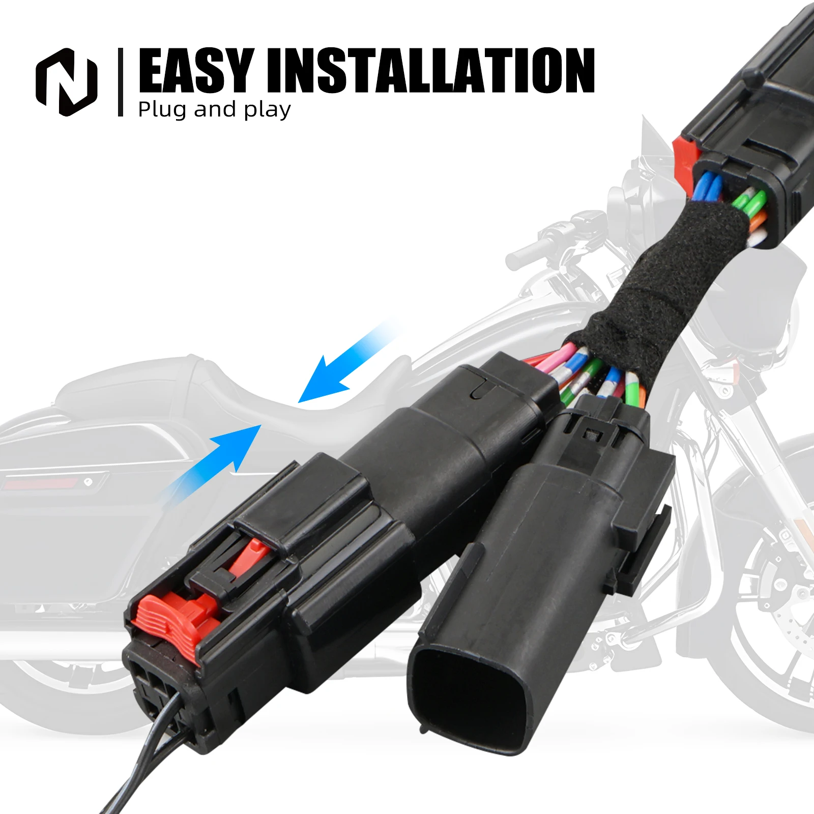 Klare Derby-Abdeckung mit LED-Streifen für Harley Street Glide Road Glide /Special 2016-2024 Road King/Special Ultra Limited Tri Glide – Detail 6
