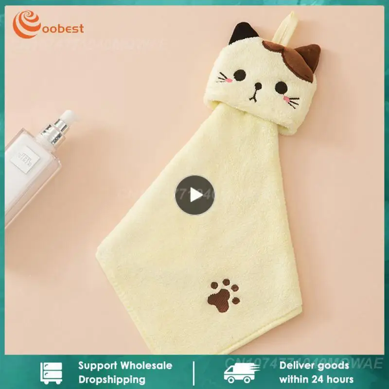 

Cat Hand Towel For Child Super Absorbent Microfiber Kitchen Towel High-efficiency Tableware Cleaning Towel Bothroom Tools