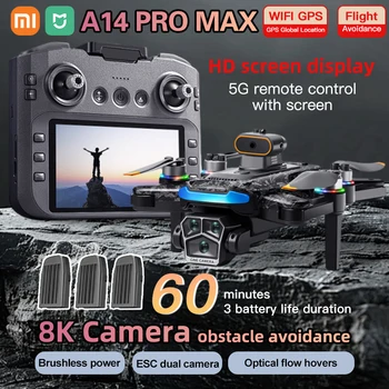 A14Pro max GPS Brushless 8K three Camera Optical Flow Obstacle Avoidance Foldable Quadcopter RC Distance Drone Toys 1