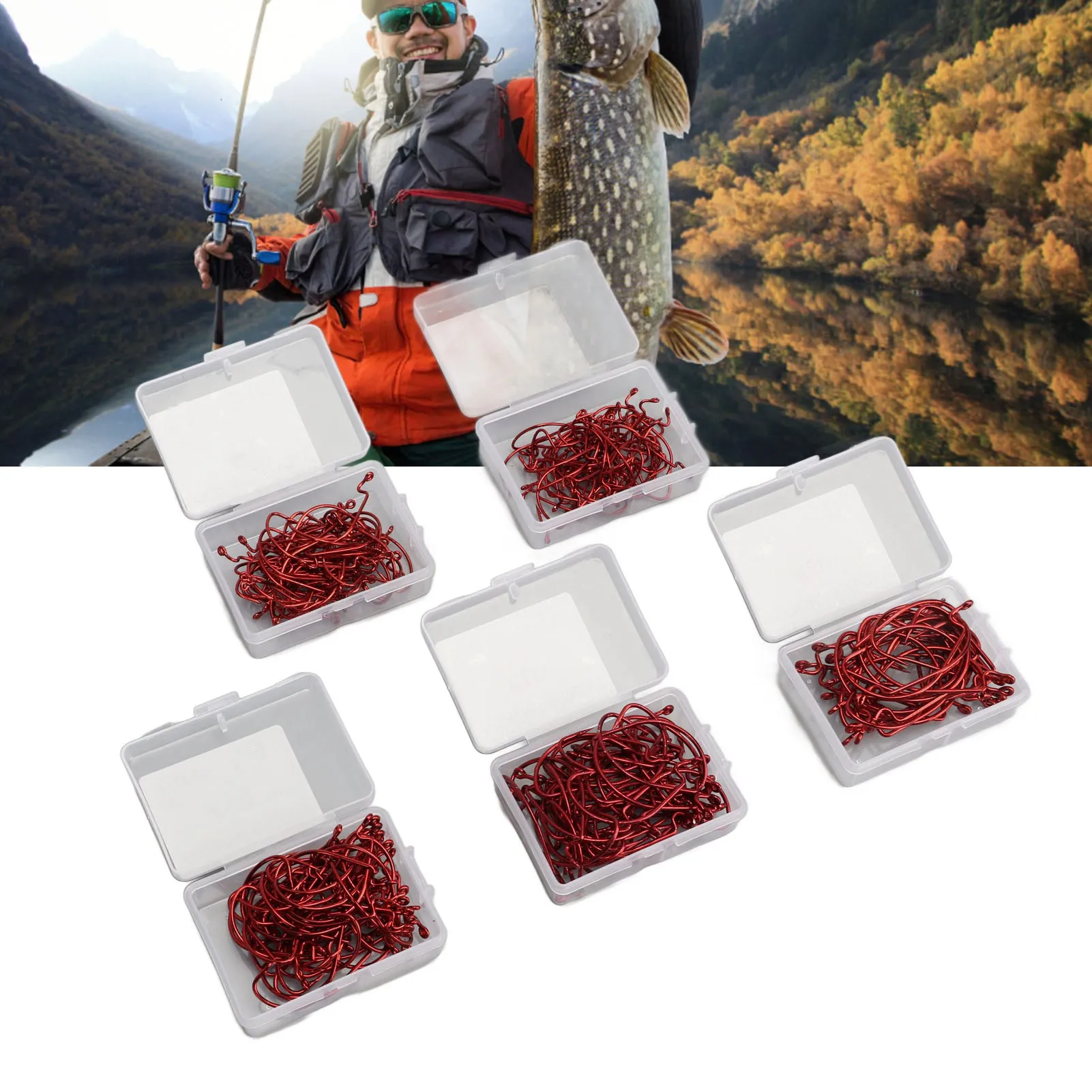 

230pcs Professional Design Fishing Worm Hooks Stainless Steel Bait Jig Hook Set With Storage Boxes For Saltwater Fishing