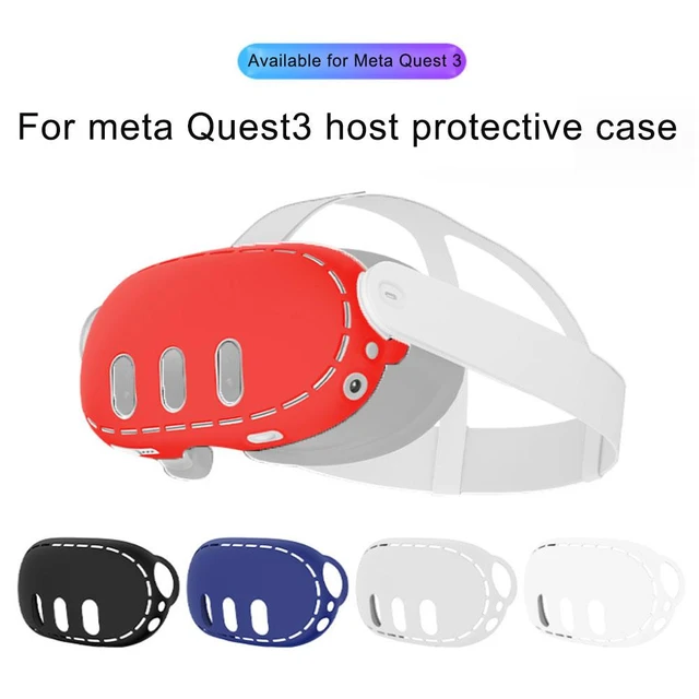 Funda protectora de silicona para auriculares de casco de Meta Quest 3 VR,  protección gruesa para accesorios de realidad virtual Quest3 - AliExpress