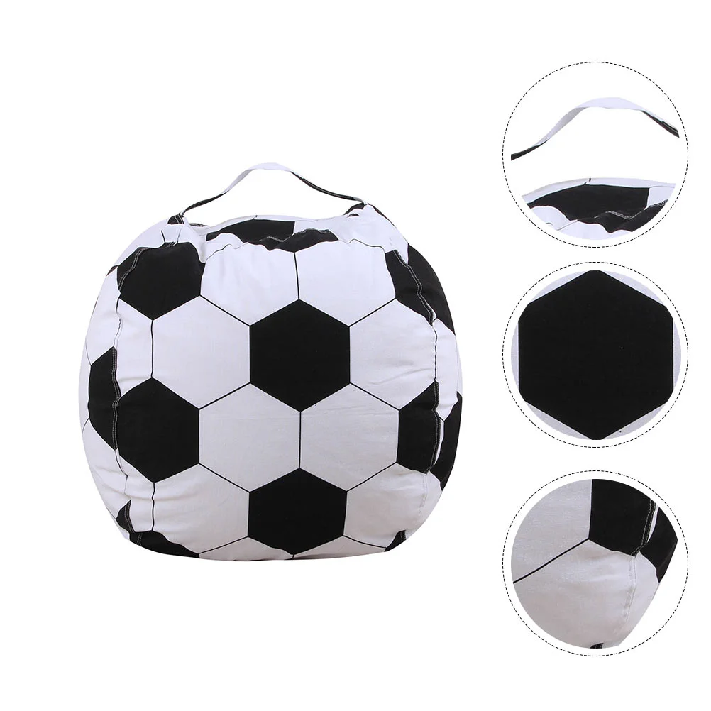 

Football Storage Bag Stuffable Zipper Beanbag Toys Chair Cover Kids Stuffed Animal Polyester Child