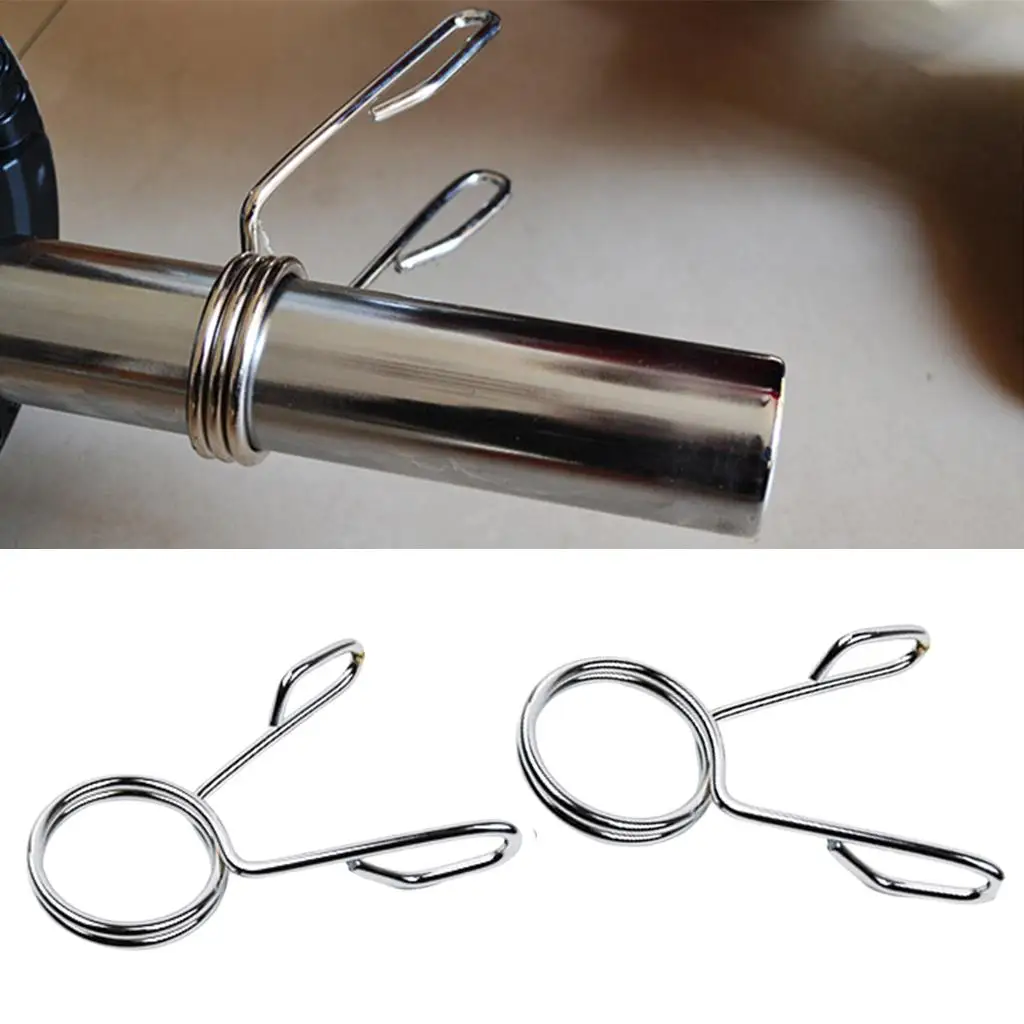 Steel Barbell Spring Clip Dumbbell Bar Collar Accessories 2x weight lifting accessories