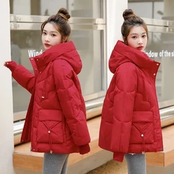 New Women Winter Cotton-Padded Jacket Women Hooded Cotton Coat Korean Loose Women Parkas Coat Winter Thicken Outwear