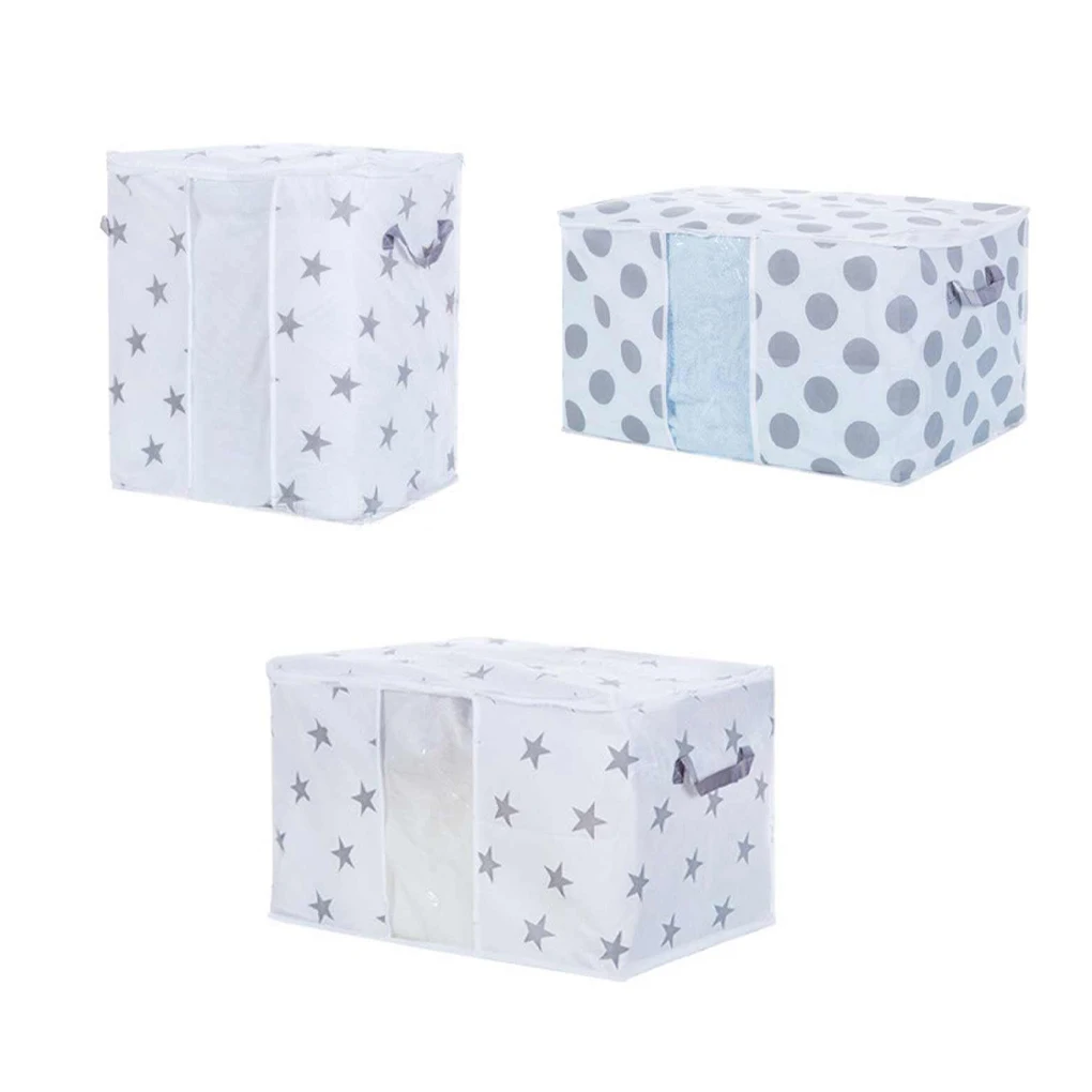 

Сумка для хранения одеял с принтом в горошек, пыленепроницаемый влагостойкий гардероб, одеяло для одежды, органайзер для одежды