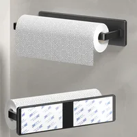 Kitchen Paper Towel Holder Wall Mount Nail-Free Kitchen Bathroom Toilet Lengthen Storage Rack Towel rack Self-Adhesive Roll Rack 2
