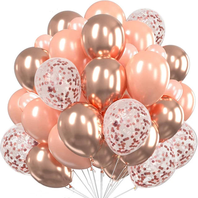 Ballon Transparent de 12 pouces, confettis en or Rose, paillettes, ballons  en Latex, décoration de Banquet, fête d'anniversaire, mariage, décor de  noël - AliExpress