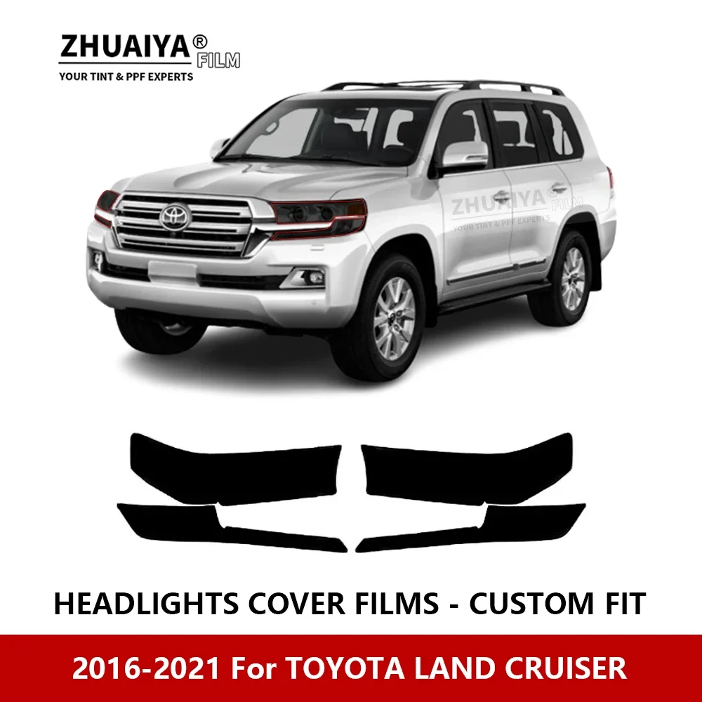 

Для TOYOTA LAND CRUISER 2016-2021, автомобильная внешняя фара с защитой от царапин PPF, Защитная пленка для заготовок, пленка для ремонта, автомобильные наклейки