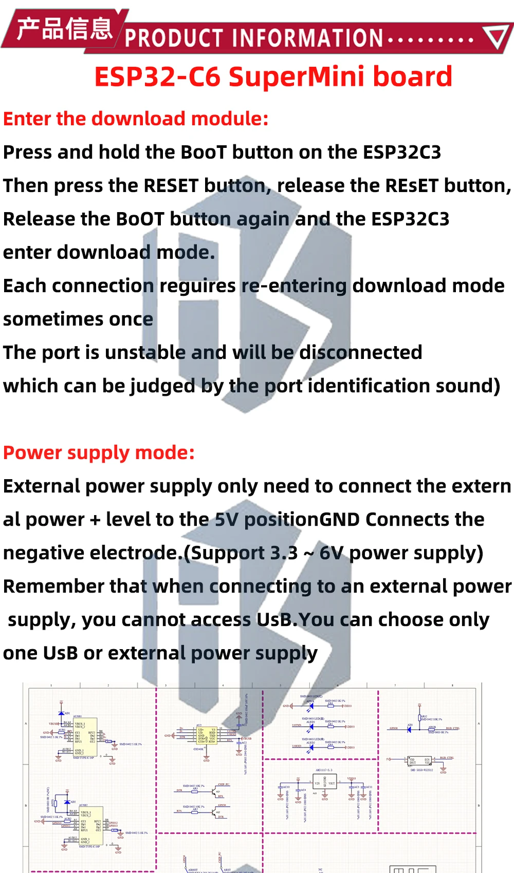 1 ~ 5PCS ESP32-C6 SuperMini Entwicklung Bord Mikrocontroller Programmierung Lernen Controller Core Board EGBO – Detail 2