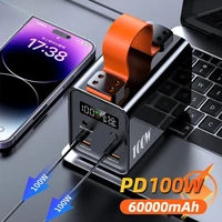 100W Portable Power Bank Large Capacity 60000mAh USB C PD Fast Charging External Battery Powerbank For iPhone 15 Samsung Laptop 1