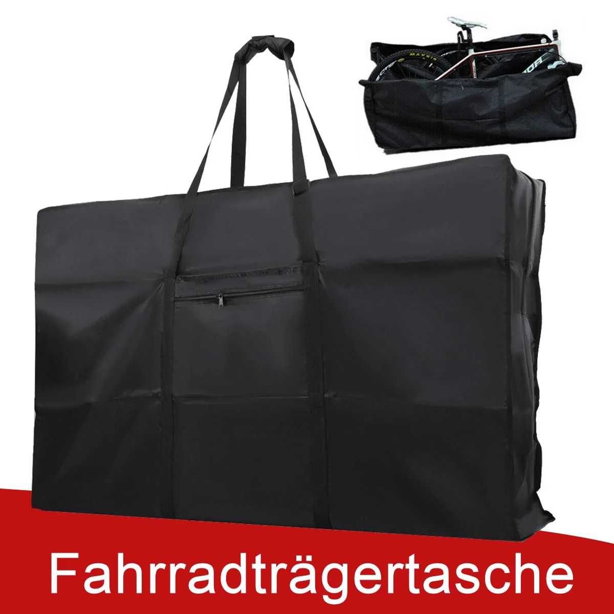 26-29 Zoll Fahrrad Transportatasche Muslimate Schutzhstenle 600D Oxford-Tuch, Trasporto Fuir, Flugreisen 130X82X25Cm Schwarz