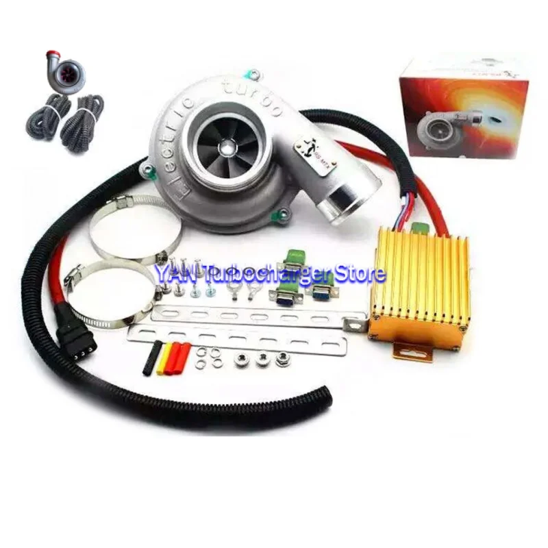 Elettrico Turbo Supercharger Kit Spinta Moto Turbocompressore Elettrico Di Aspirazione Del Filtro Dell'Aria Per Tutte Le Auto Migliorare La Velocità