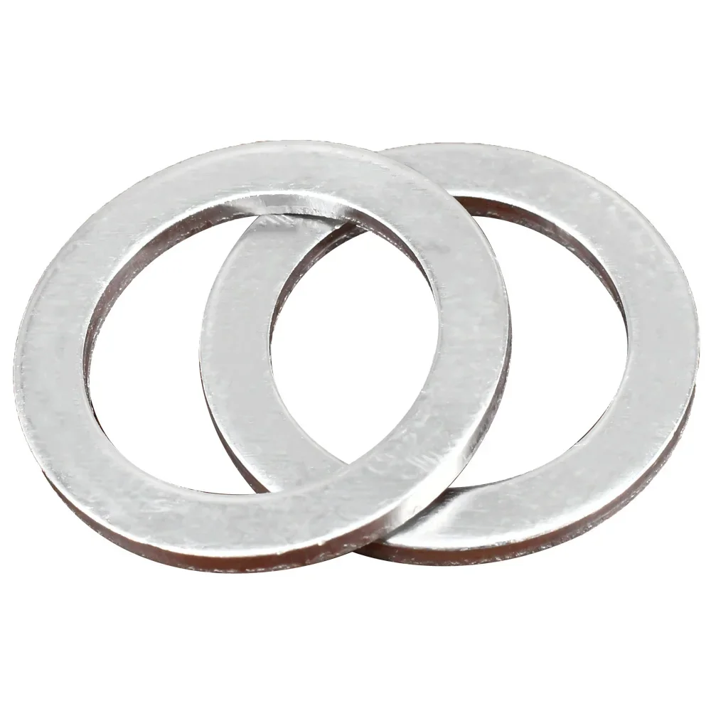 aluminum washers M6~M22 Aluminum Flat washer Round High Temperature and Wear Resistant Metal Fittings Tightness Seals Flat Gaskets 15/25/35/45PCS