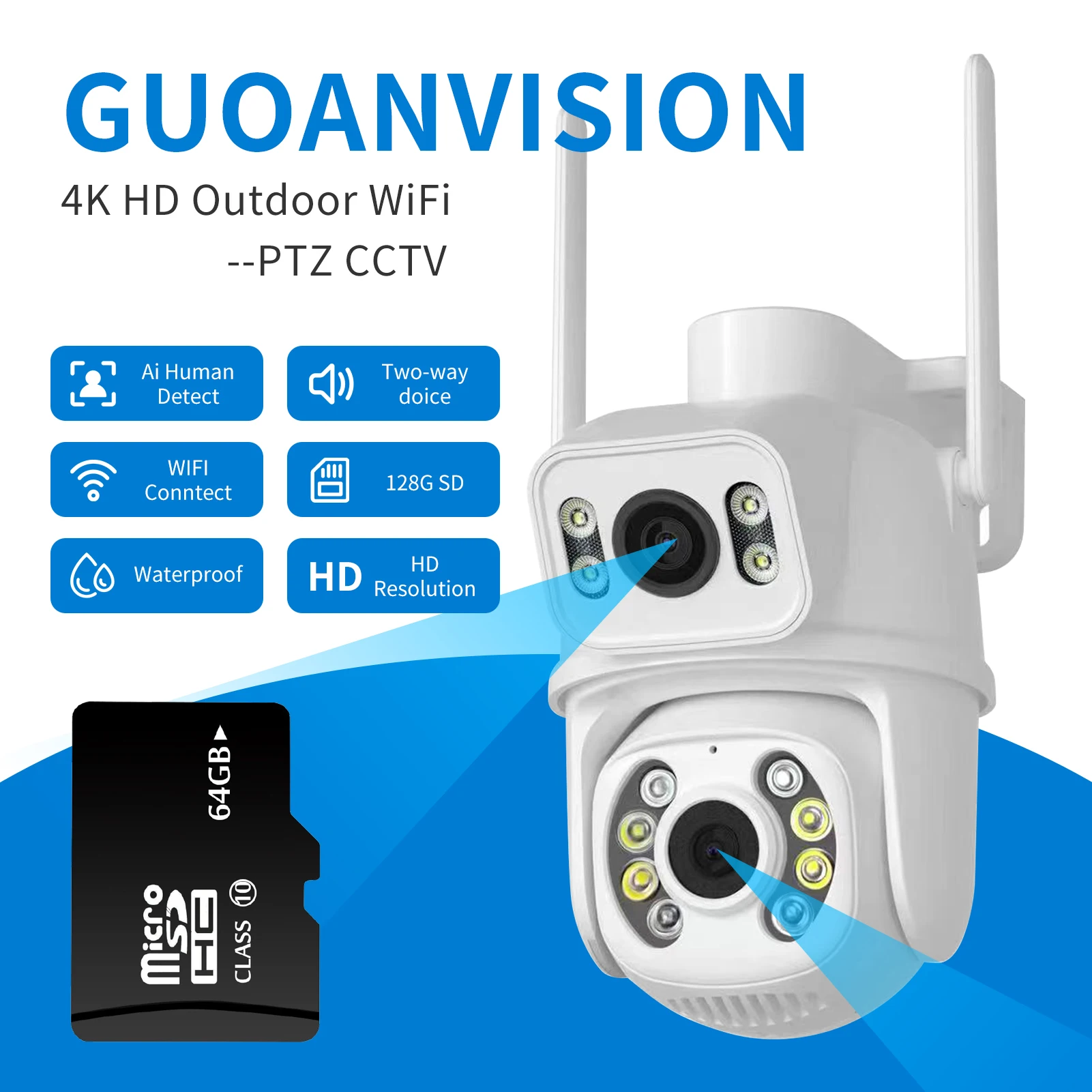 4K PTZ Wireless Outdoor Surveillance Camera 2