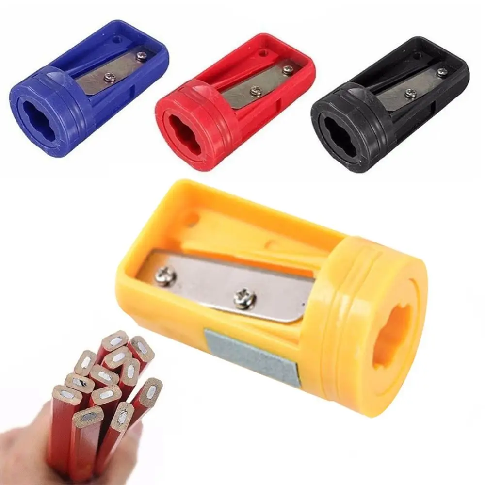 Strumento per la lavorazione del legno Taglierina manuale per matita per la lavorazione del legno Temperamatite portatile blu per carpentiere Utile e pratico per la scrittura dei compiti - immagine 2