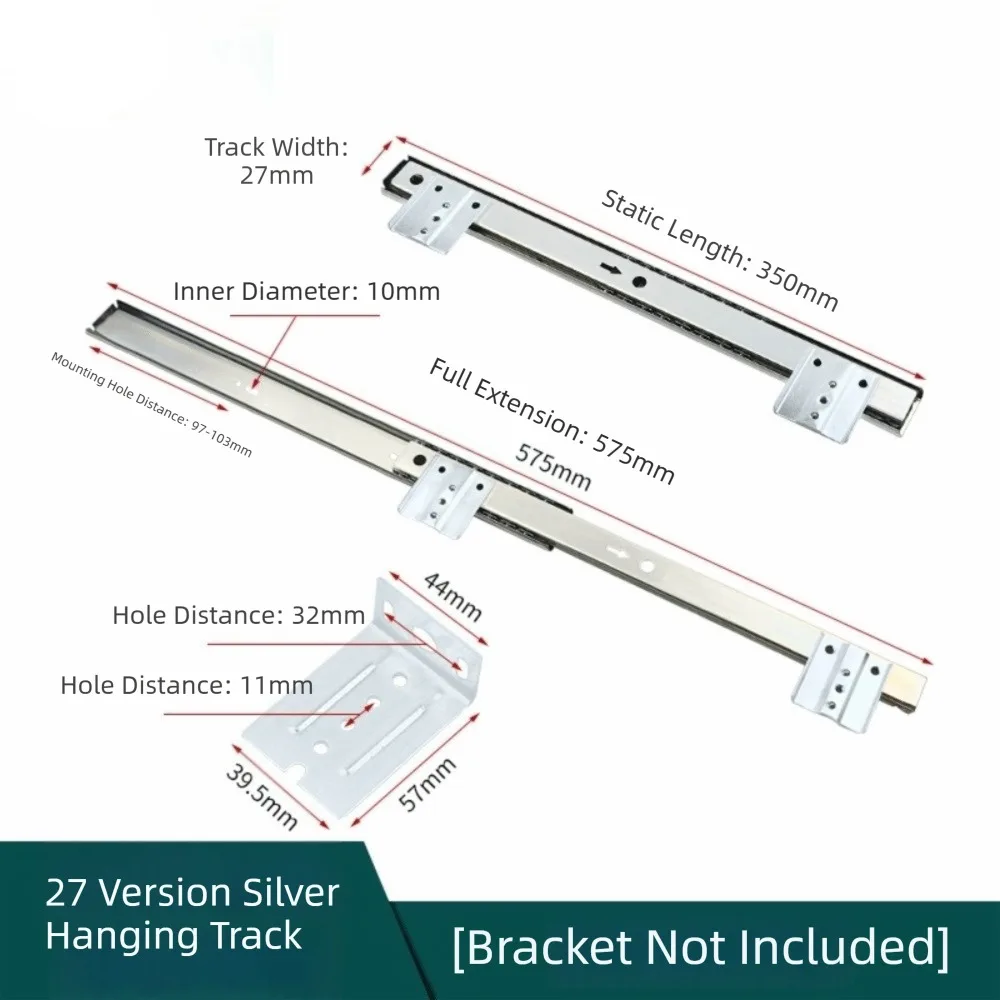 Premium Ball Bearing Drawer Runners - Full Extension, Adjustable, Low-Noise Glides