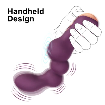 2 In 1 Female G-Spot Vagina Vibrator & Anal Beads Vibrator With Handle Sex Toys For Adult 18 Vagina Anus Stimulator Masturbator 4