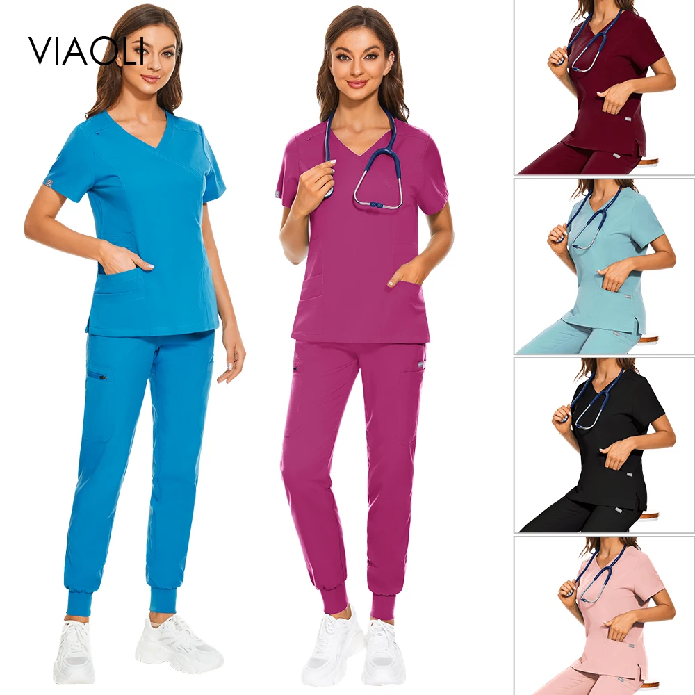

Scrubs Medical Uniforms Woman Nurses Accessories for Hospital Dental Clinic Pet Shop Work Wear Beauty Salon Pharmacist Scrub Set