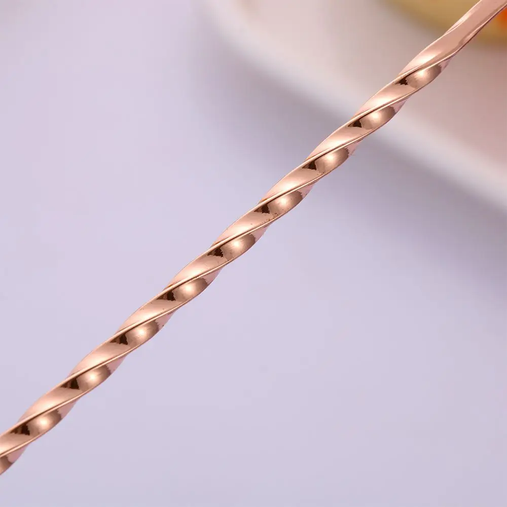 1PC 30/40cm Stainless Steel Mixing Bar Cocktail Spoon Spiral Teadrop Spoon Kitchen Stir Eco-Friendly Bartender Tools