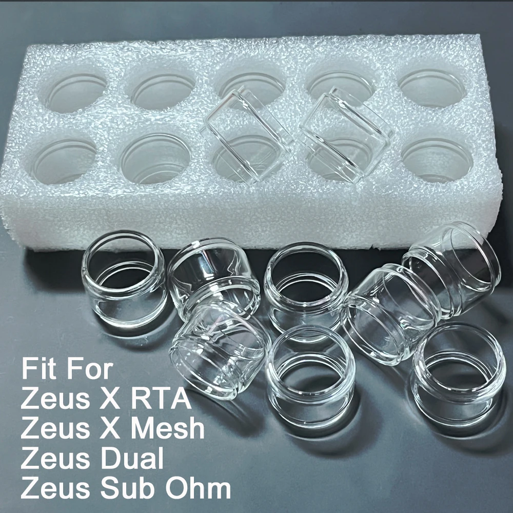 

ZHISHUO 10PCS 4.5ML 3.5ML Zeus X Clear Straight Bubble Bulb Glass Tube for Zeus X Mesh Sub Ohm Zeus Dual Electronic Cigarettes