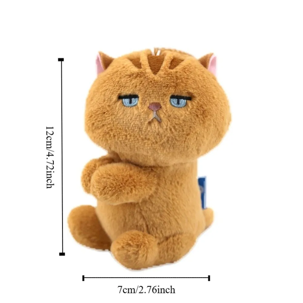 Lovely Soft Cartoon Clip Doll Stuffed Toys Animal Cat Pendant Keyring Cartoon Key Chain Birthday Gift