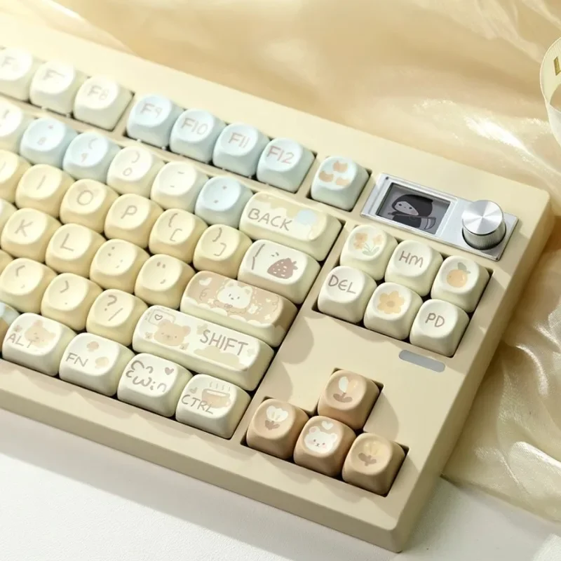 Kawaii Keys Milk Tea Bear Mao Profile Keycaps (131 Keys)