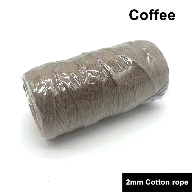 100M/Roll 100% Cotton Rope colorful twine Macrame cord string thread DIY Home Textile Wedding Decorative supply 