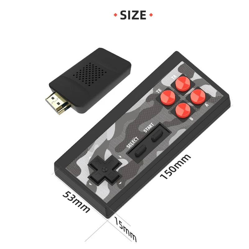 Беспроводная портативная ТВ-видео игровая консоль Y2 PLUS с USB, встроенная игровая консоль 1800 в ретро стиле, двойной геймпад, совместимая