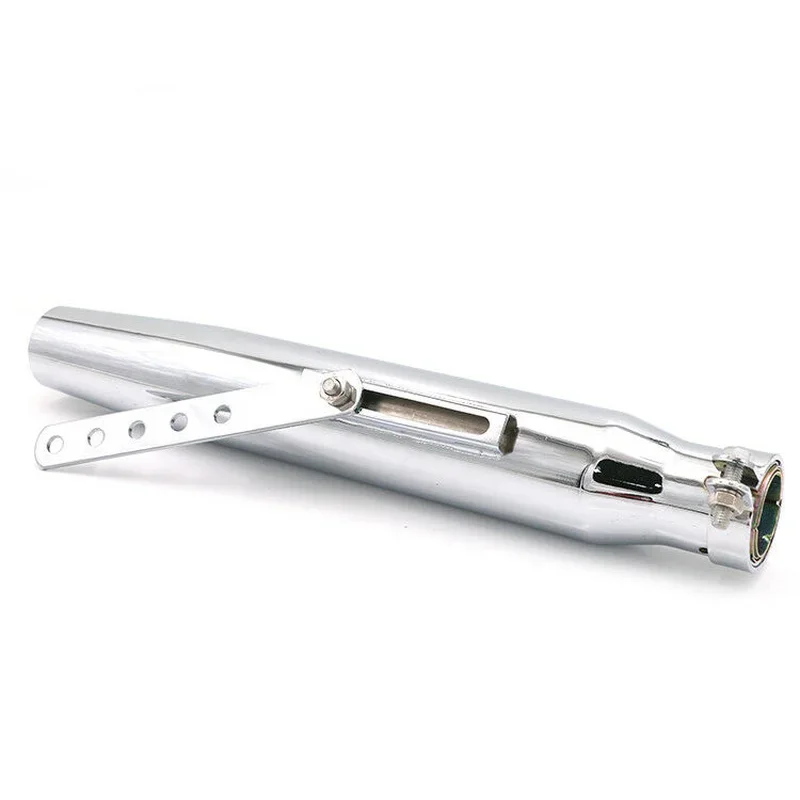 

Chrome Cafe Racer Motors Exhaust System Universal Silencer Mufflers Pipe