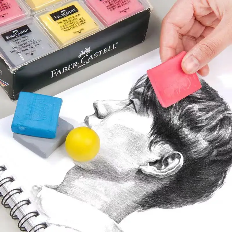 Solid Color Plasticity Rubber Eraser Soft Sketch Wipe Highlight Kneaded School Art Painting Supplies