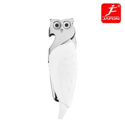 Vintage Owl Wine Bottle Opener Corkscrew - Elegant Wedding Gift & Bartender Accessory with Free Shipping (White)