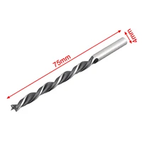 Foret à bois jardin maison outils électriques spirale travail du bois atelier Center Point équipement 10 pièces 4mm diamètre 75mm 2
