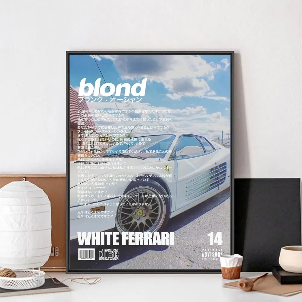 A-Frank_Ocean Poster Blond- Poster No Framed Poster Kraft Club Bar Paper Vintage Poster Wall Art Painting Bedroom Study Stickers