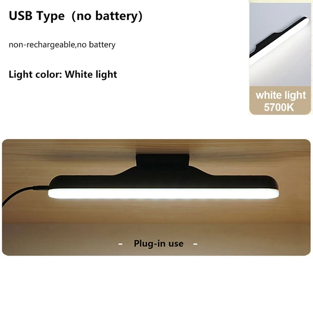 LED Makeup Lamp Light USB Eye Protection Rechargeable Portable Hanging Magnetic Lamp Touch Switch Mirror Light Selfie Light USB Type No Battery