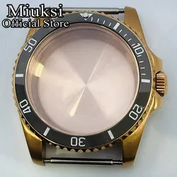 Cassa Orologio Tri-Tono Elegante con Vetro Zaffiro - Finitura Argento, Nero e Oro Rosa
