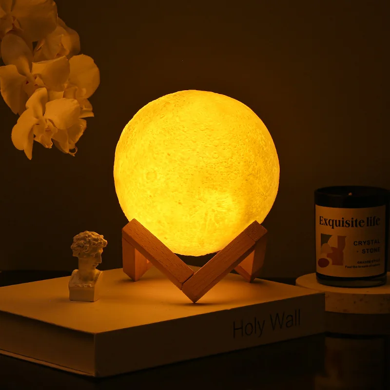 Creative Moon Light DIY Features Assembly Small Night Light LED Family Living Room Bedroom Bedside Decorations Kids Toys Gifts assemble toy