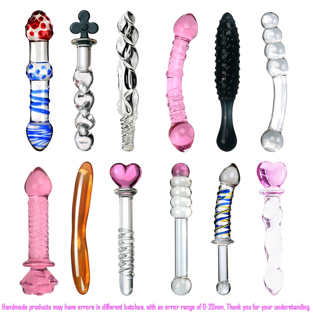 Crystal Glass Dildos Realistic Penis Glass Beads G-Spot Anal Butt Plug Erotic Sex toys for Woman Couples Adults sex toys