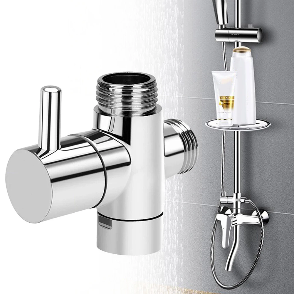 Faucet Accessories 3 Way ABS Diverter Valve T Adapter Converter For Shower Head Three-way Water Distribution