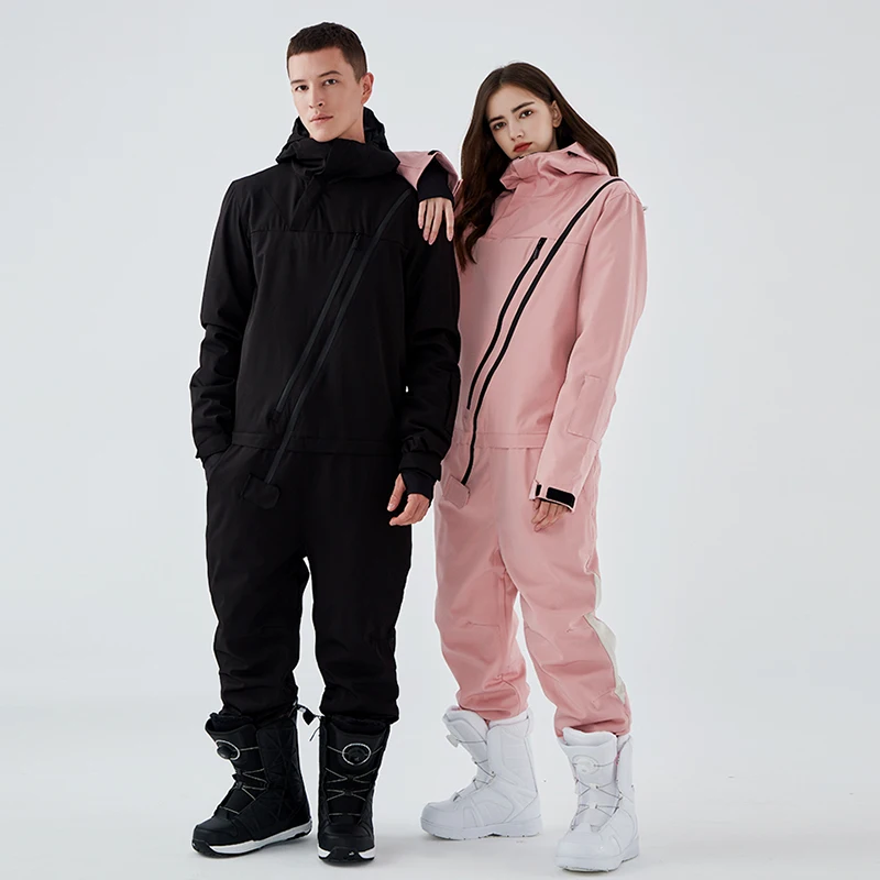 One-Piece Ski Suit Women Men Outdoor Sport Snowboard Jacket Jumpsuits windproof Waterproof Ski Set Warm Clothing for Winter Ski Suit