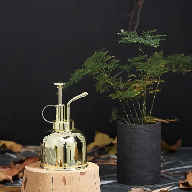 300 Ml -Es Növényi Virág Öntözés Permetezőgép Mini Rozsdamentes Acél Vintage Vízforraló Tartós Permetező Fodrászat Mister Garden Szerszám - Image 5