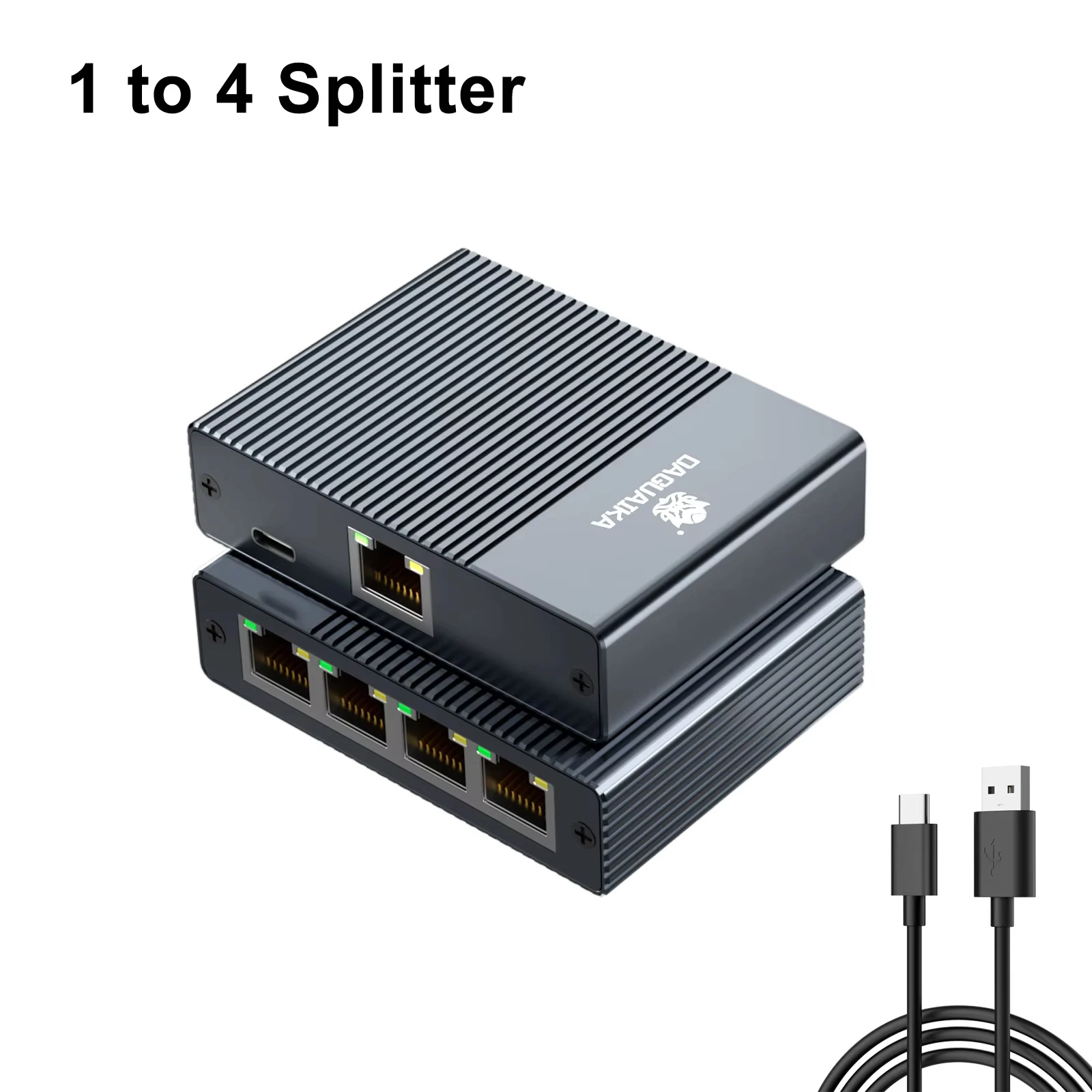 High-Speed RJ45 Ethernet Splitter Adapter - Multi-Port Gigabit Network Extender