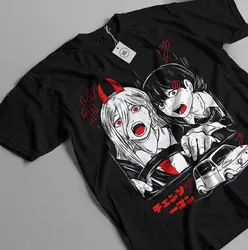 Chainsaw Man Anime Graphic Black T - Shirt - Bold Design - S (Black)