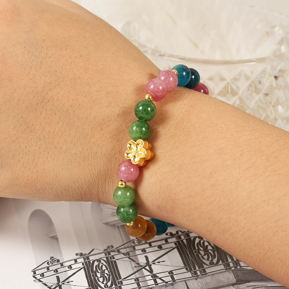 UILZ 6 Dad Gifts From Son Natural Stone Bracelet Women Men