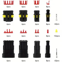 352 ชิ้นกันน้ําขั้วต่อไฟฟ้าขั้วต่อสายไฟรถยนต์ 1/2/3/4 พินขั้วต่อ CRIMPING TOOL 3