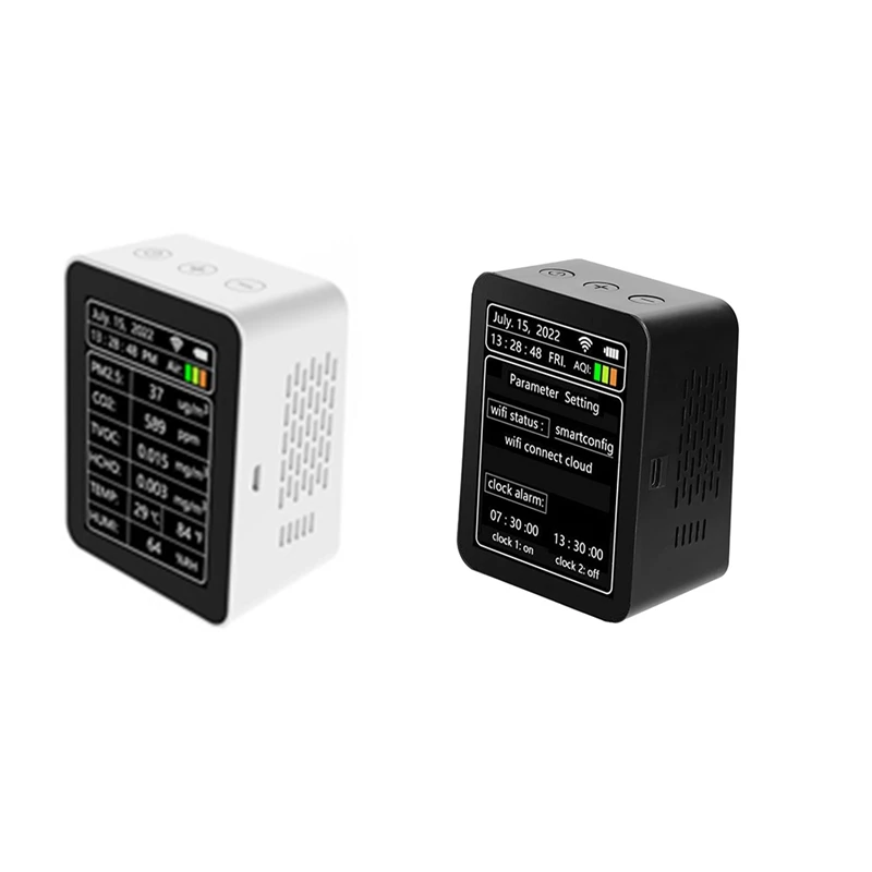 

Новый интеллектуальный детектор качества воздуха 7 в 1 с Wi-Fi Tuya PM2.5 CO2 TVOC HCHO детектор температуры и влажности AQI