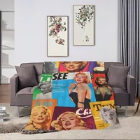 M-Marilyn M-Monroe 50s movie Blanket Skin friendly comfort warm soft plush blanket suitable sofa living room office bedroom 1