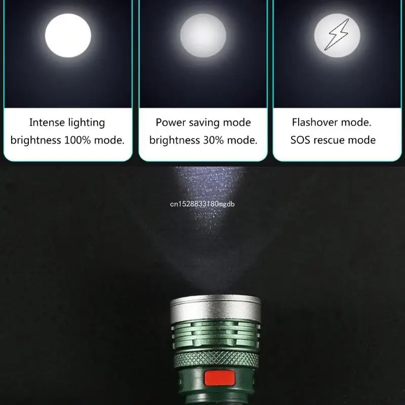 Zoomable-Ultra Bright Portable USB Flashlight Mini 3 Modes USB Flash-Light Torch Powered by Gifts for portable flashlight