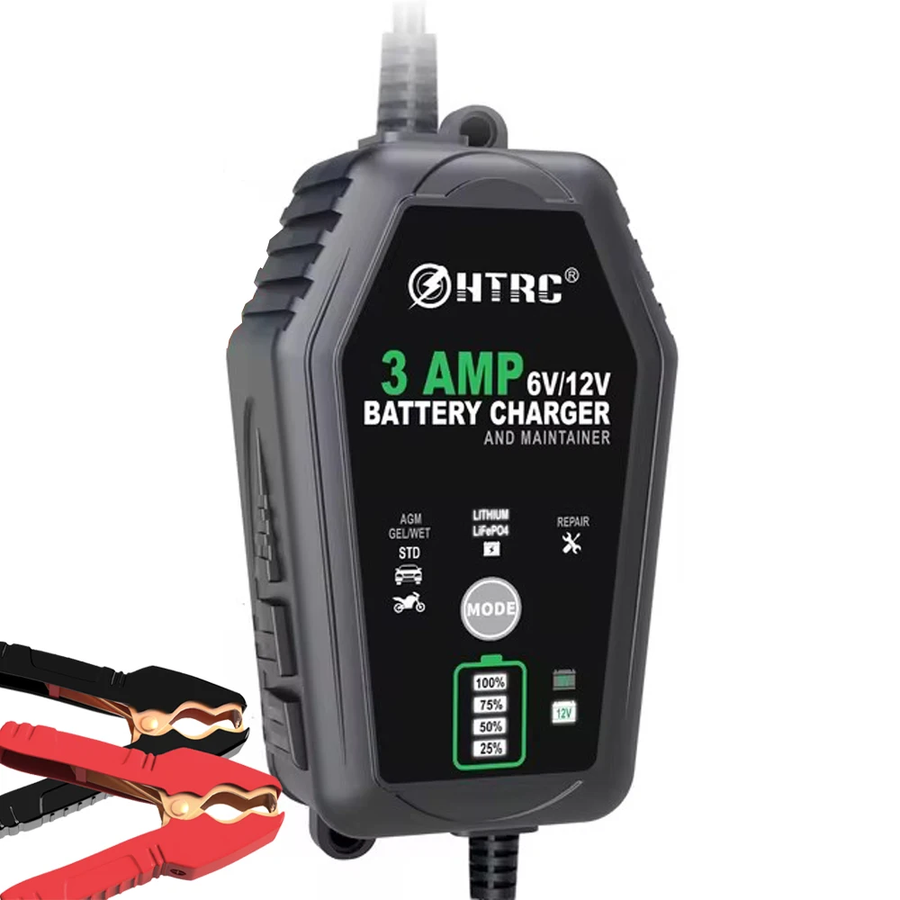 Smart Multi-Voltage Battery Charger for Lithium, LiFePO4, and Lead-Acid Batteries