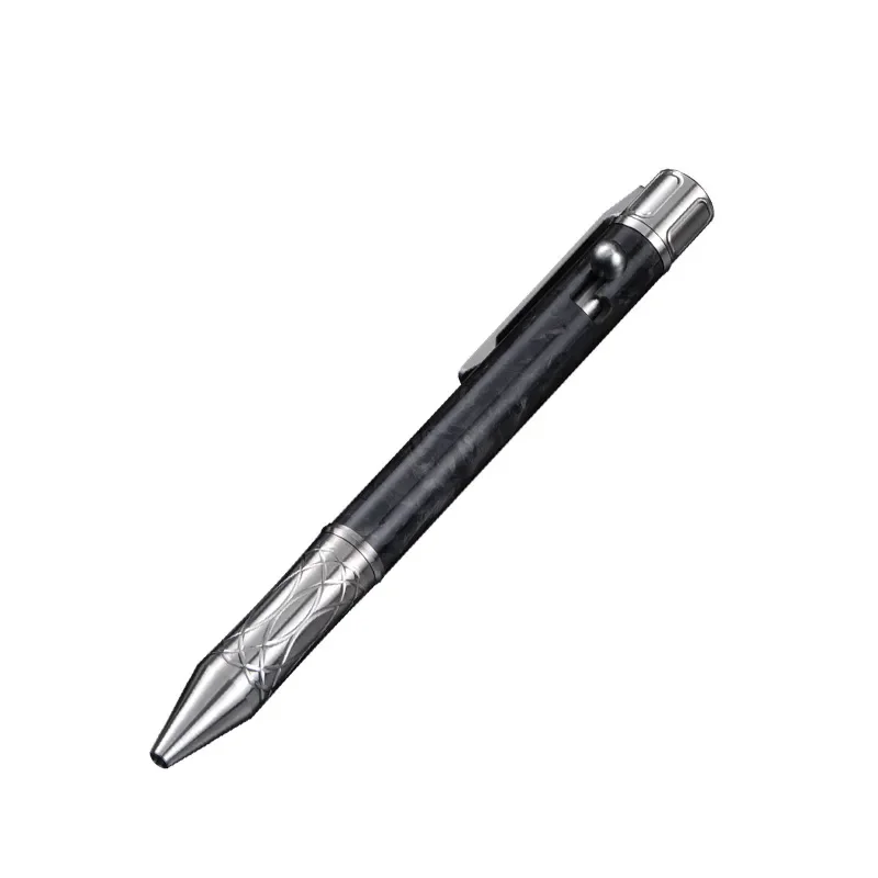 

Titanium alloy carbon brazing tactical pen tungsten steel head broken window outdoor women's self-defense pen