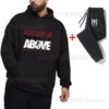 2025 Autumn/Winter New Hot Wrestling Fans Men's Roman Reigns Black pullover casual pants street casual sports fashion black set 2